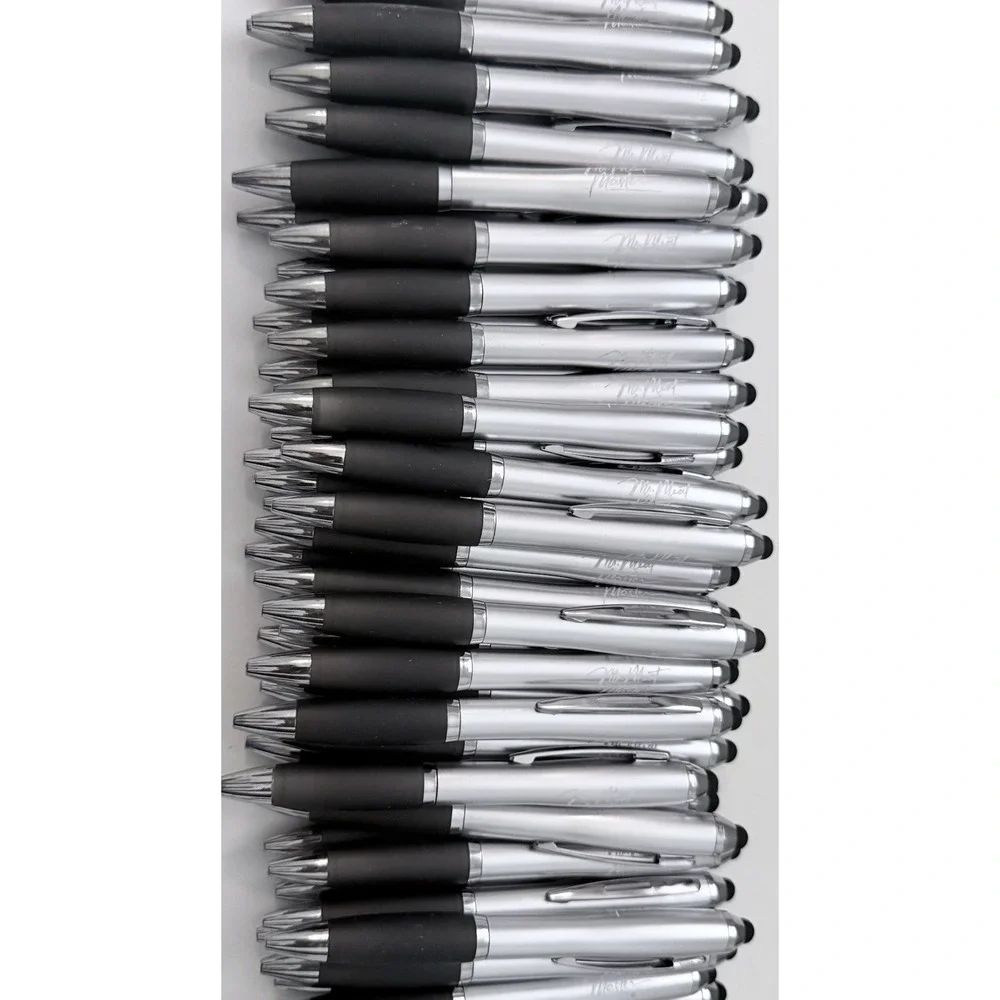 Bulk Lot of 75 Pens - Retractable Ballpoint Pens with Stylus office Supplies
